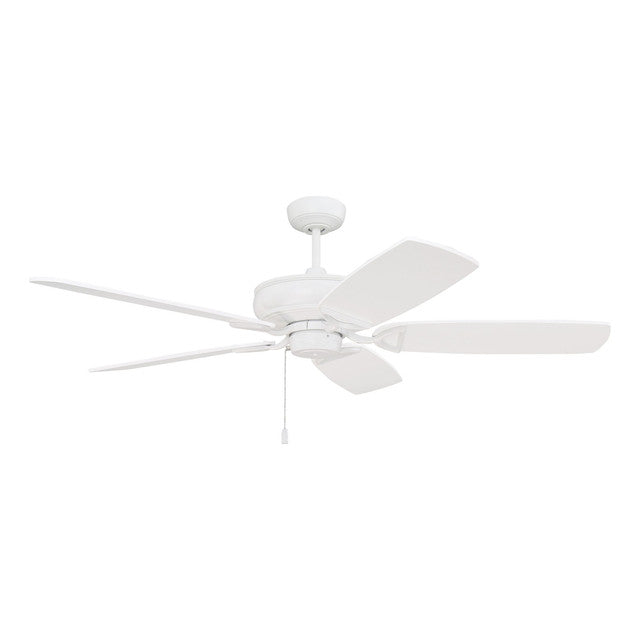 SAP56MWW5 - Supreme Air Plus 56" 5 Blade Indoor / Outdoor Ceiling Fan - Pull Chain - Matte White