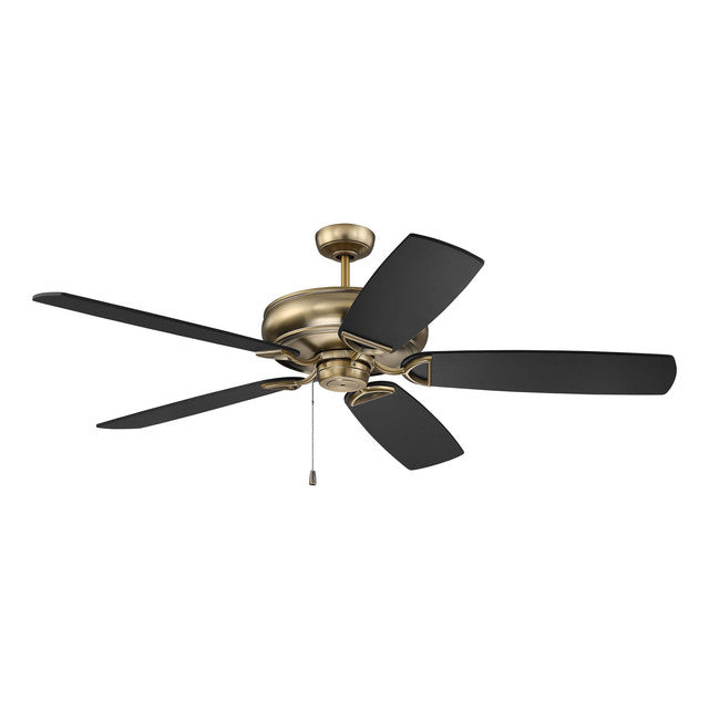 SAP62SB5 - Supreme Air Plus 62" 5 Blade Ceiling Fan - Pull Chain - Satin Brass