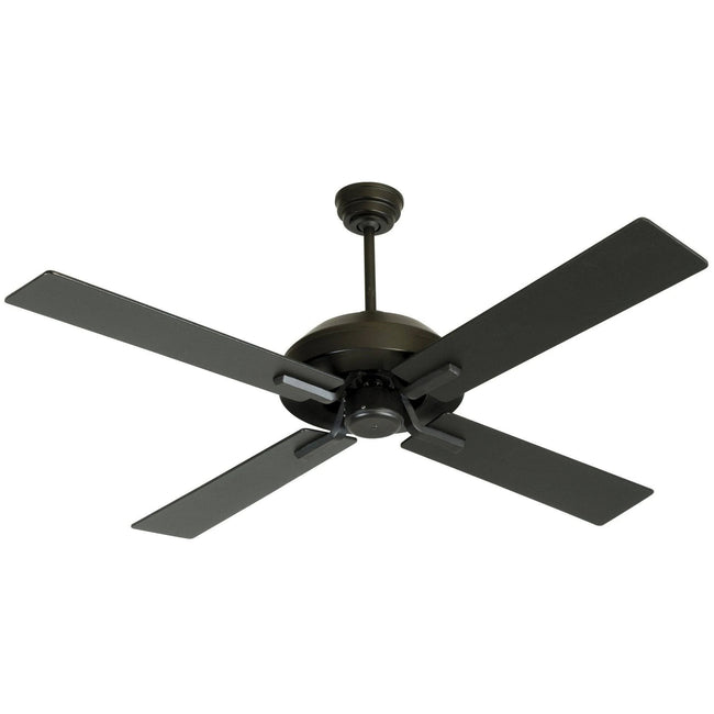 SB52FB4 - South Beach 52" 4 Blade Indoor / Outdoor Ceiling Fan with Light Kit - Pull Chain - Flat Bl