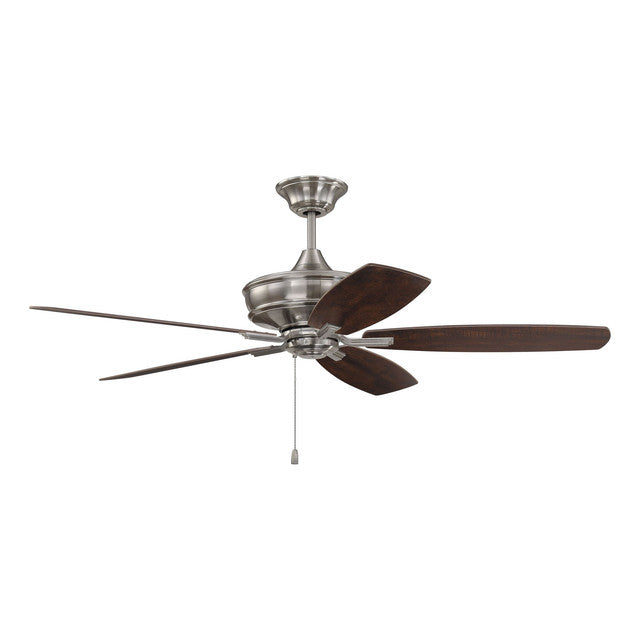 SLN56BNK5 - Sloan 56" 5 Blade Ceiling Fan - Pull Chain - Brushed Polished Nickel