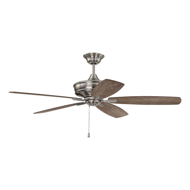 SLN56BNK5 - Sloan 56" 5 Blade Ceiling Fan - Pull Chain - Brushed Polished Nickel