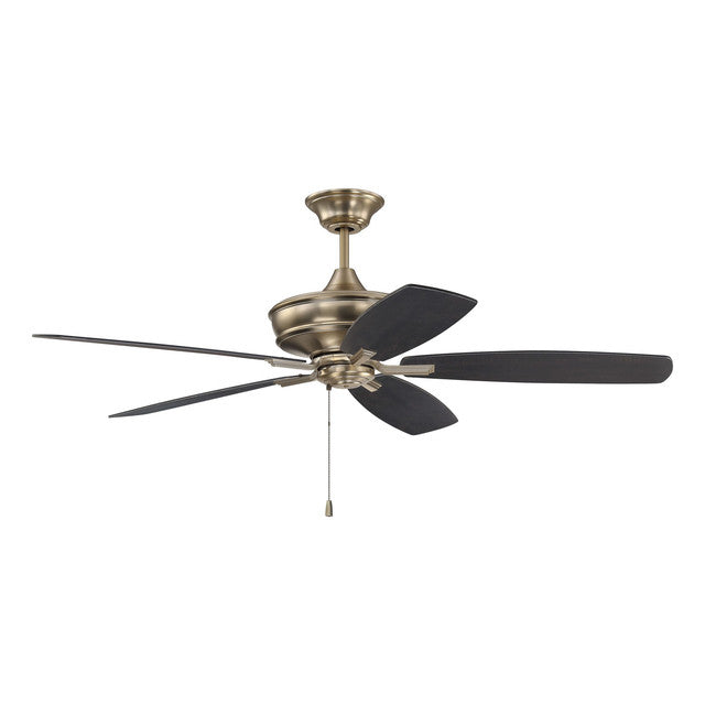 SLN56SB5 - Sloan 56" 5 Blade Ceiling Fan - Pull Chain - Satin Brass