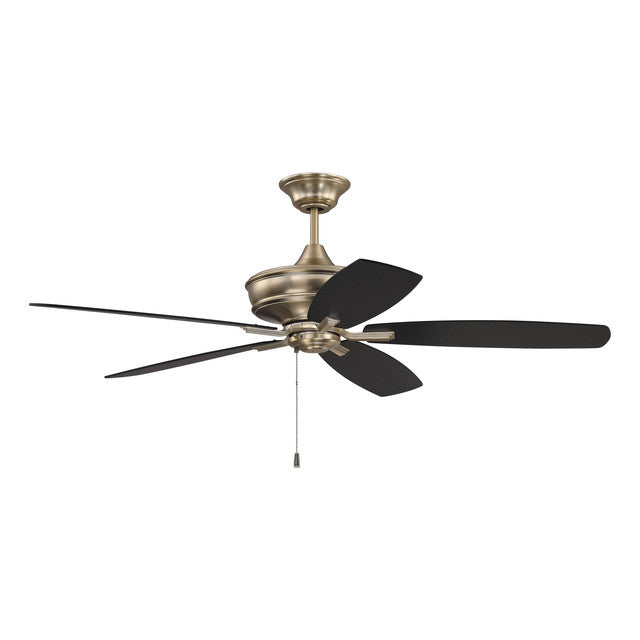 SLN56SB5 - Sloan 56" 5 Blade Ceiling Fan - Pull Chain - Satin Brass