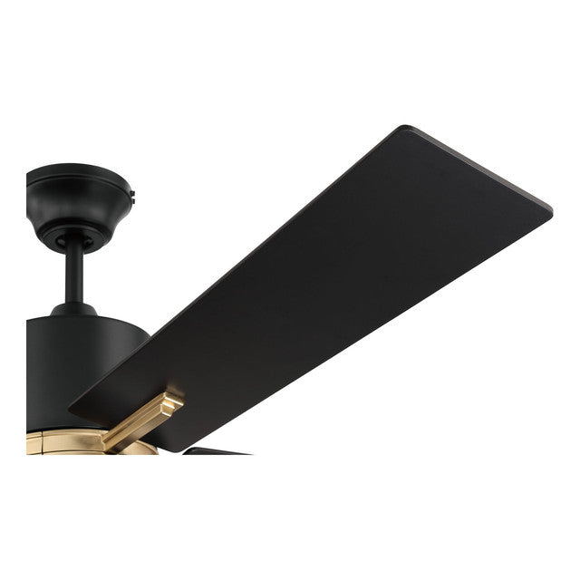 TEA52FBSB4 - Teana 52" 4 Blade Ceiling Fan with Light Kit - Wall Control - Flat Black / Satin Brass