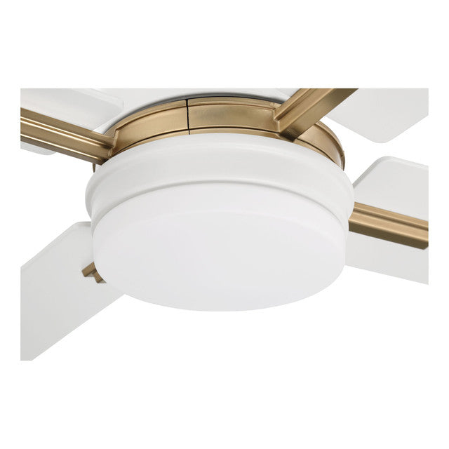 TEA52WSB4 - Teana 52" 4 Blade Ceiling Fan with Light Kit - Wall Control - White / Satin Brass