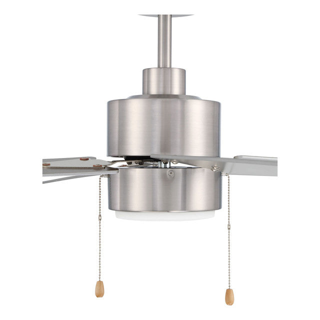 TER52BNK4 - Terie 52" 4 Blade Ceiling Fan with Light Kit - Pull Chain - Brushed Polished Nickel