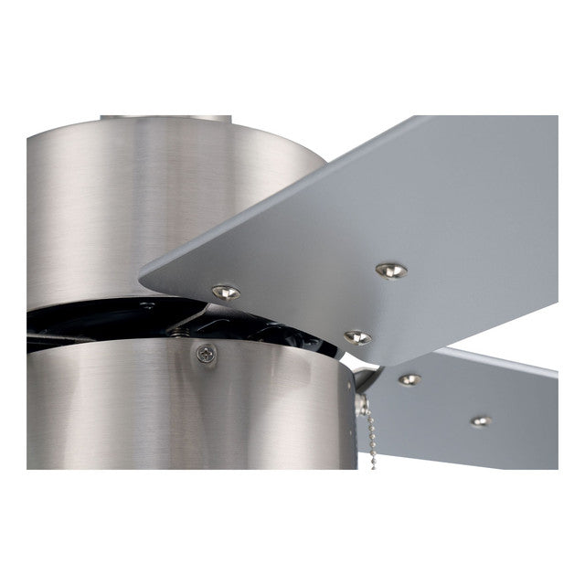 TER52BNK4 - Terie 52" 4 Blade Ceiling Fan with Light Kit - Pull Chain - Brushed Polished Nickel