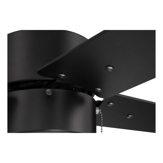 TER52FB4 - Terie 52" 4 Blade Ceiling Fan with Light Kit - Pull Chain - Flat Black