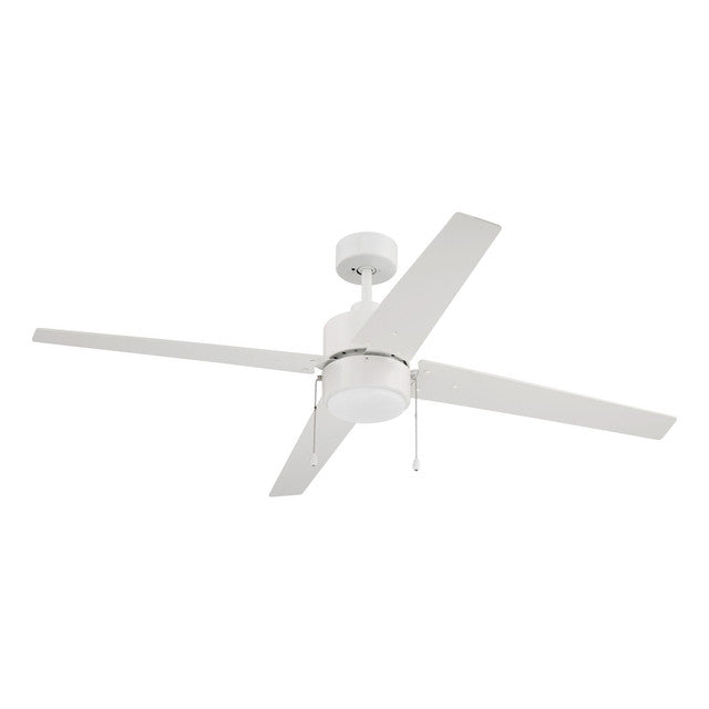 TER52W4 - Terie 52" 4 Blade Ceiling Fan with Light Kit - Pull Chain - White
