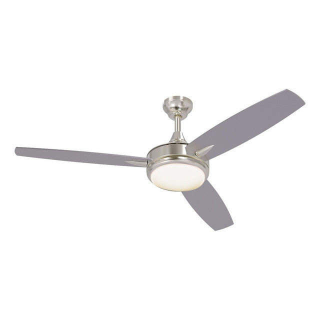 TG52BNK3-52BN - Targas 52" 3 Blade Ceiling Fan with Light Kit - Brushed Polished Nickel