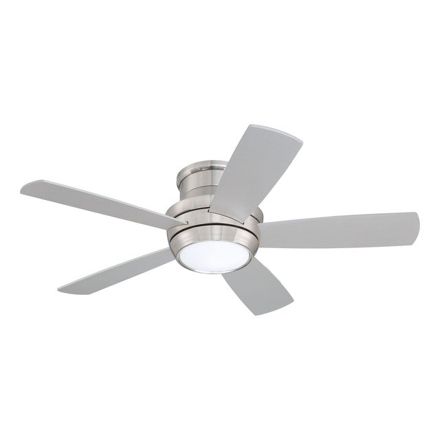 TMPH44BNK5 - Tempo Hugger 44" 5 Blade Ceiling Fan with Light Kit - Remote & Wall Control - Brushed P