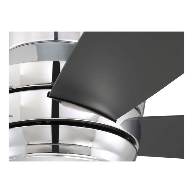 TMPH44CH5 - Tempo Hugger 44" 5 Blade Ceiling Fan with Light Kit - Remote & Wall Control - Chrome