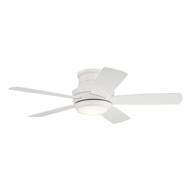 TMPH44W5 - Tempo Hugger 44" 5 Blade Ceiling Fan with Light Kit - Remote & Wall Control - White