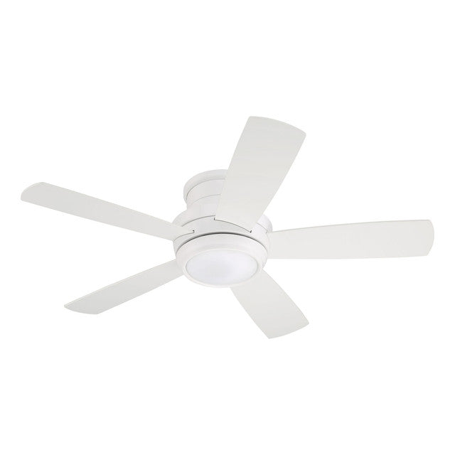 TMPH44W5 - Tempo Hugger 44" 5 Blade Ceiling Fan with Light Kit - Remote & Wall Control - White