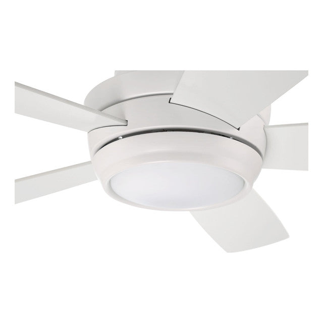 TMPH44W5 - Tempo Hugger 44" 5 Blade Ceiling Fan with Light Kit - Remote & Wall Control - White