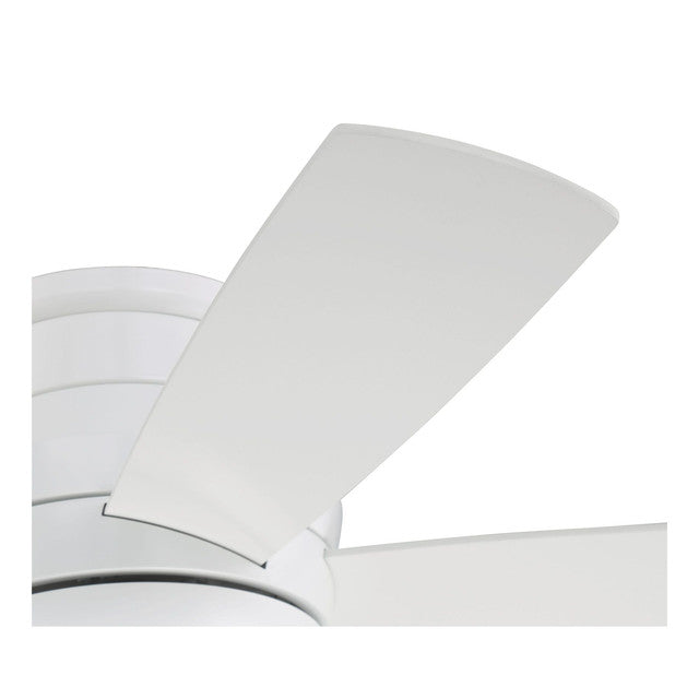 TMPH44W5 - Tempo Hugger 44" 5 Blade Ceiling Fan with Light Kit - Remote & Wall Control - White