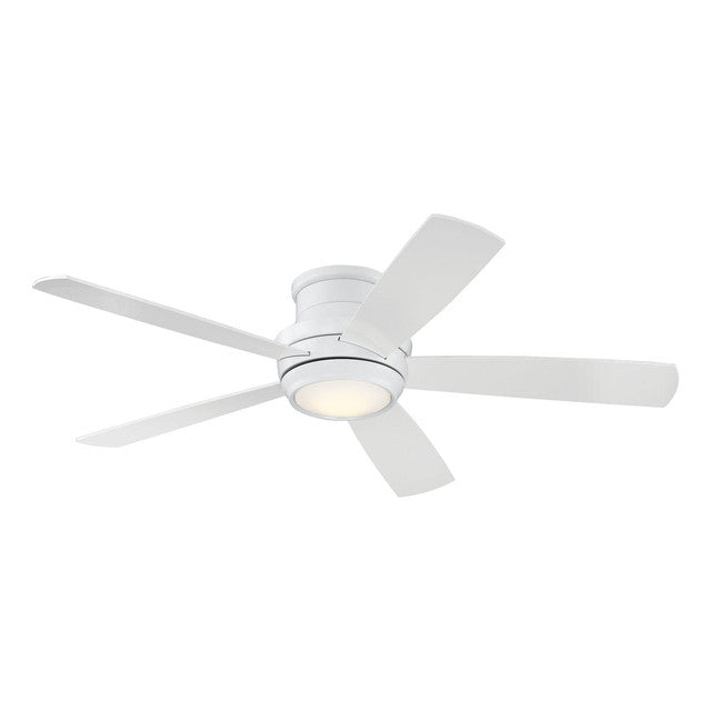 TMPH52W5 - Tempo Hugger 52" 5 Blade Ceiling Fan with Light Kit - Remote & Wall Control - White