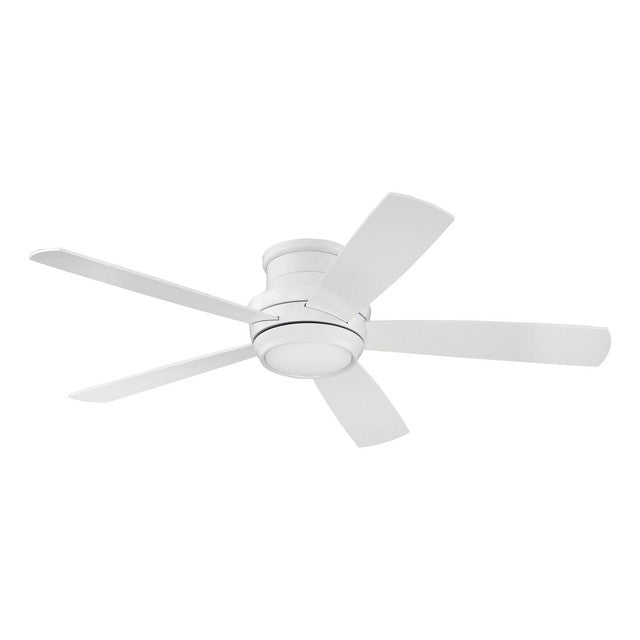TMPH52W5 - Tempo Hugger 52" 5 Blade Ceiling Fan with Light Kit - Remote & Wall Control - White