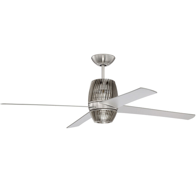 TOR52BNK4 - Torbeau 52" 4 Blade Ceiling Fan with Light Kit - Remote & Wall Control - Brushed Polishe