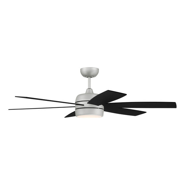 TRV52PN6 - Trevor 52" 6 Blade Indoor / Outdoor Ceiling Fan with Light Kit - Remote Control - Painted