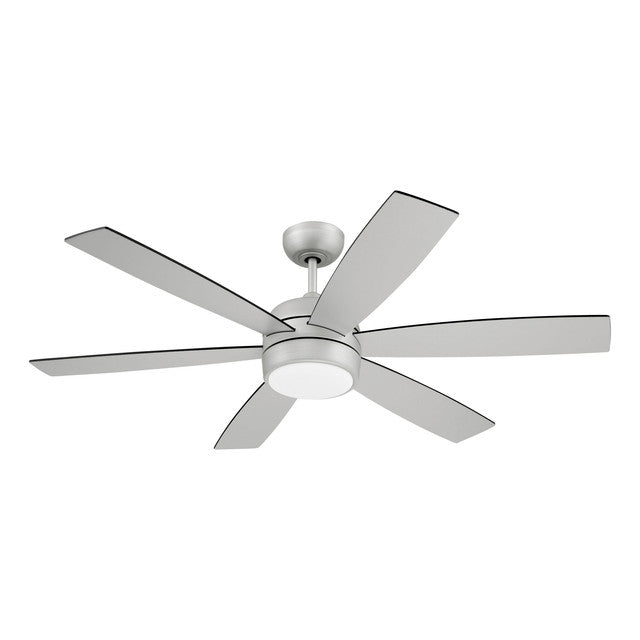 TRV52PN6 - Trevor 52" 6 Blade Indoor / Outdoor Ceiling Fan with Light Kit - Remote Control - Painted