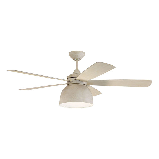 VEN52CW5 - Ventura 52" 5 Blade Indoor / Outdoor Ceiling Fan with Light Kit - Remote & Wall Control -