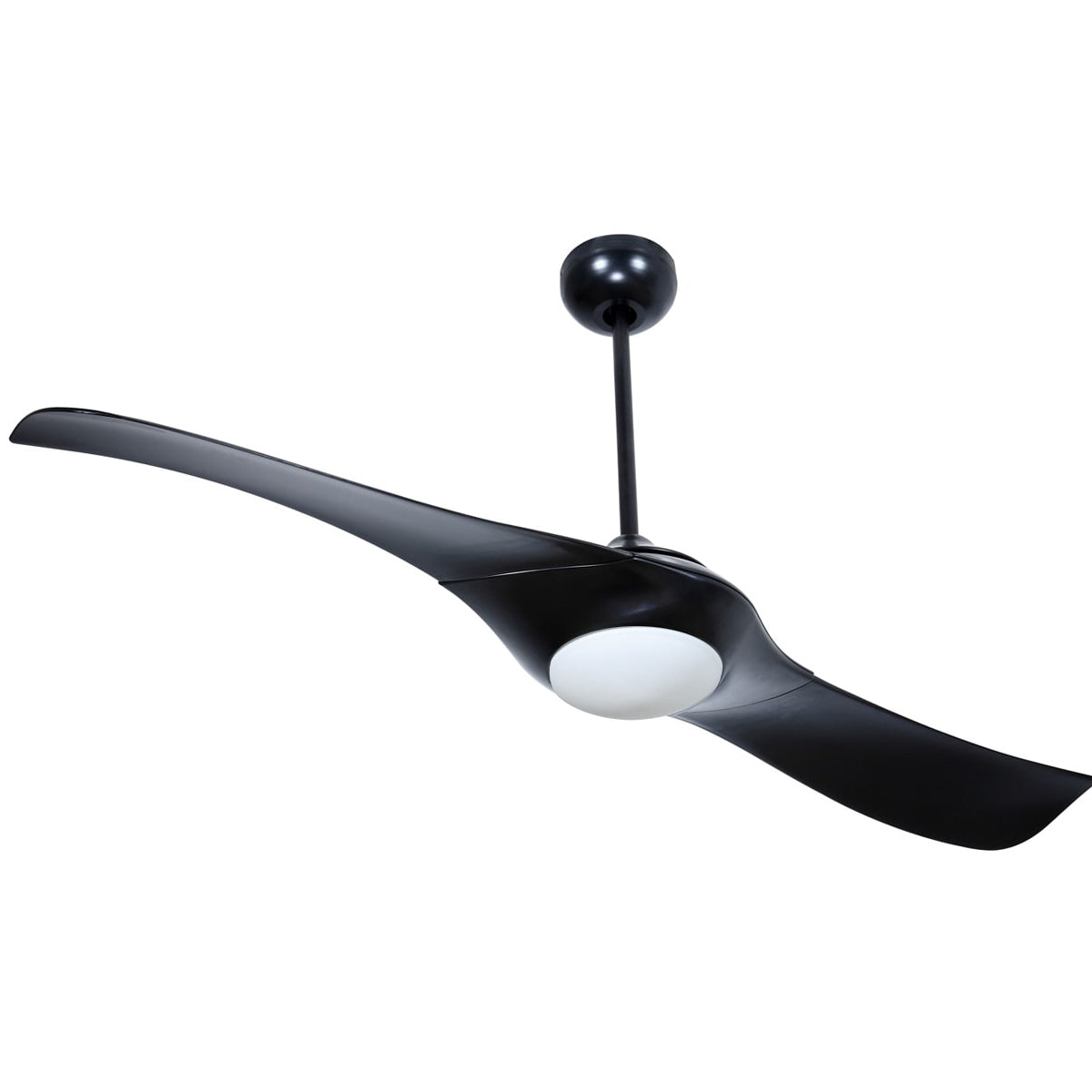 VG54FB2 - Vogue 54" 2 Blade Ceiling Fan with Light Kit - Remote & Wall Control - Flat Black