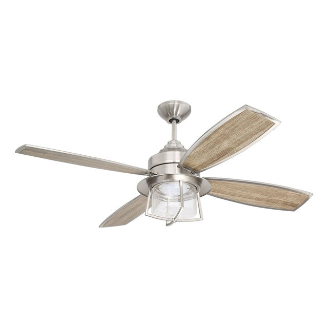 WAT52BNK4 - Waterfront 52" 4 Blade Ceiling Fan with Light Kit - Remote & Wall Control - Brushed Poli