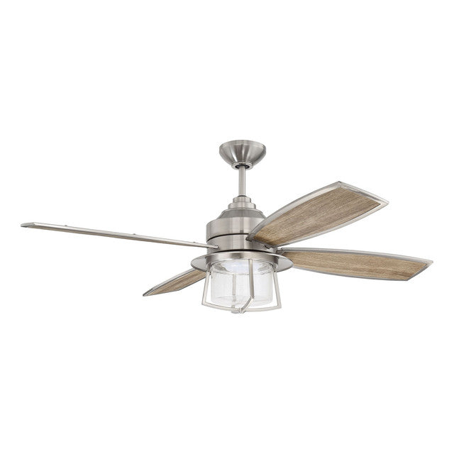 WAT52BNK4 - Waterfront 52" 4 Blade Ceiling Fan with Light Kit - Remote & Wall Control - Brushed Poli