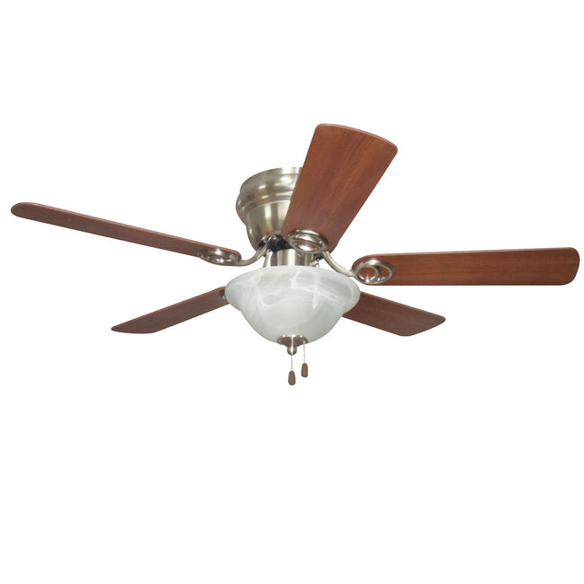 WC42BNK5C1 - Wyman 42" 5 Blade Ceiling Fan with Light Kit - Pull Chain - Brushed Polished Nickel