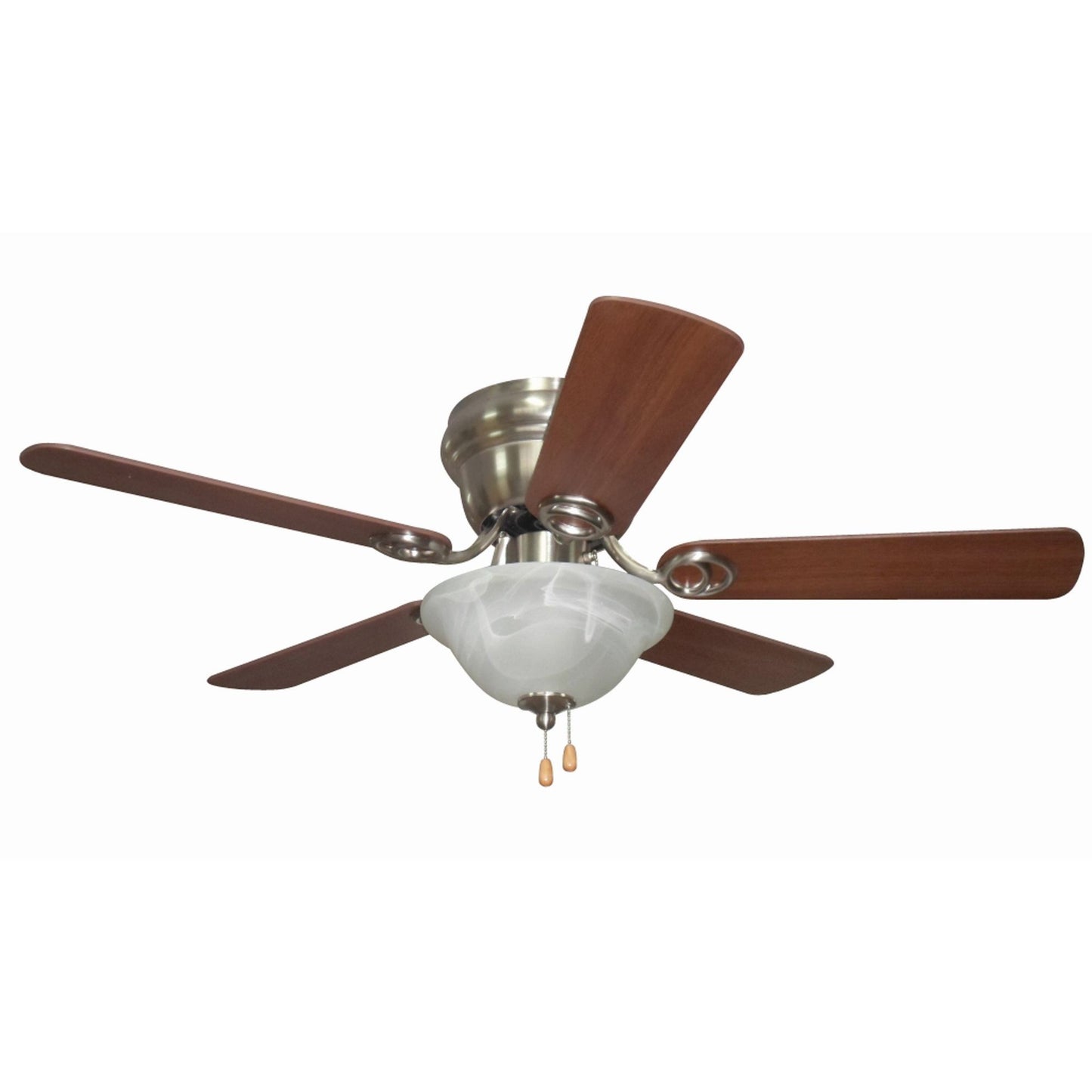 WC42BNK5C1 - Wyman 42" 5 Blade Ceiling Fan with Light Kit - Pull Chain - Brushed Polished Nickel
