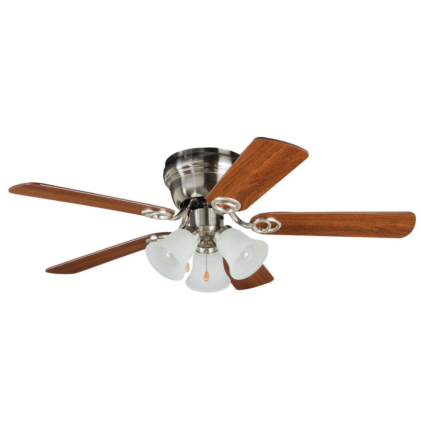 WC42BNK5C1 - Wyman 42" 5 Blade Ceiling Fan with Light Kit - Pull Chain - Brushed Polished Nickel