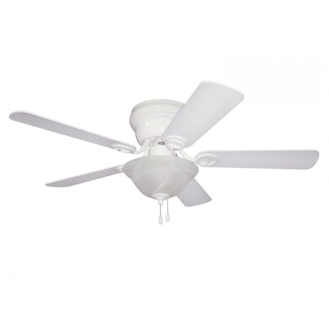 WC42WW5C1 - Wyman 42" 5 Blade Ceiling Fan with Light Kit - Pull Chain - White