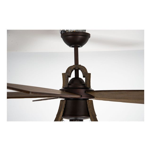 WIN56ABZWP5 - Winton 56" 5 Blade Ceiling Fan with Light Kit - Remote & Wall Control - Aged Bronze Br