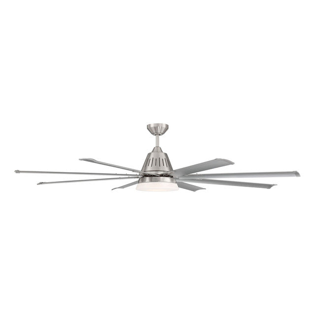 WTP72BNK8 - Wingtip 72" 8 Blade Ceiling Fan with Light Kit - Wi-Fi Remote Control - Brushed Polished