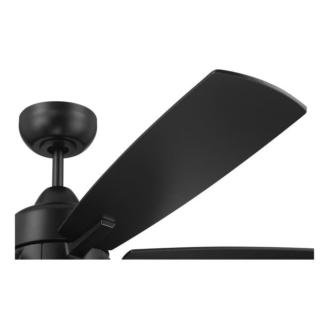 WVN52FB5 - Woven 52" 5 Blade Indoor / Outdoor Ceiling Fan with Light Kit - Pull Chain - Flat Black