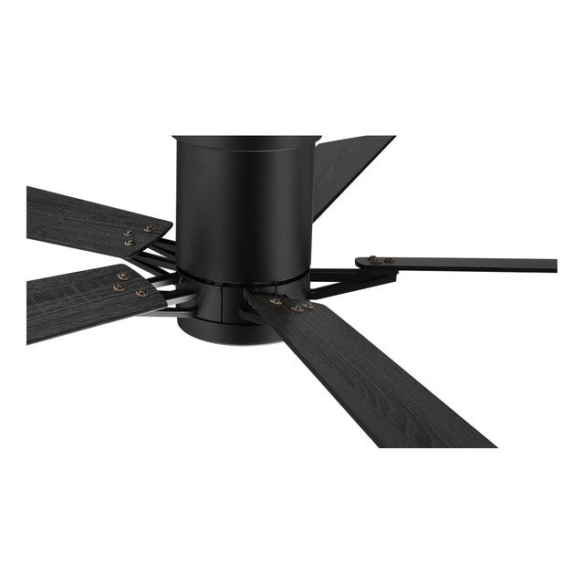 WYT52FB5 - Wyatt 52" 5 Blade Indoor / Outdoor Ceiling Fan with Light Kit - Remote & Wall Control - Flat Black