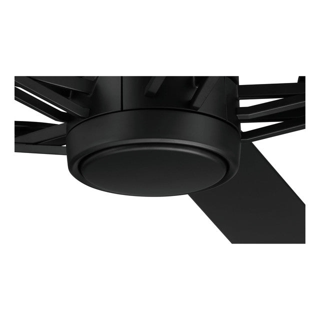 WYT52FB5 - Wyatt 52" 5 Blade Indoor / Outdoor Ceiling Fan with Light Kit - Remote & Wall Control - Flat Black