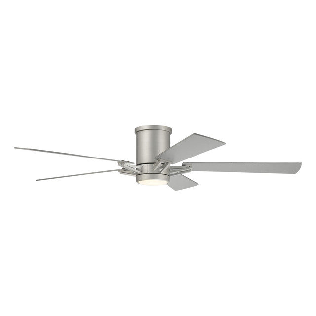 WYT52PN5 - Wyatt 52" 5 Blade Indoor / Outdoor Ceiling Fan with Light Kit - Remote & Wall Control - Painted Nickel