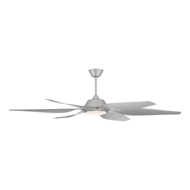 ZOM66TI6 - Zoom 66" 6 Blade Indoor / Outdoor Ceiling Fan with Light Kit - Remote Control - Titanium