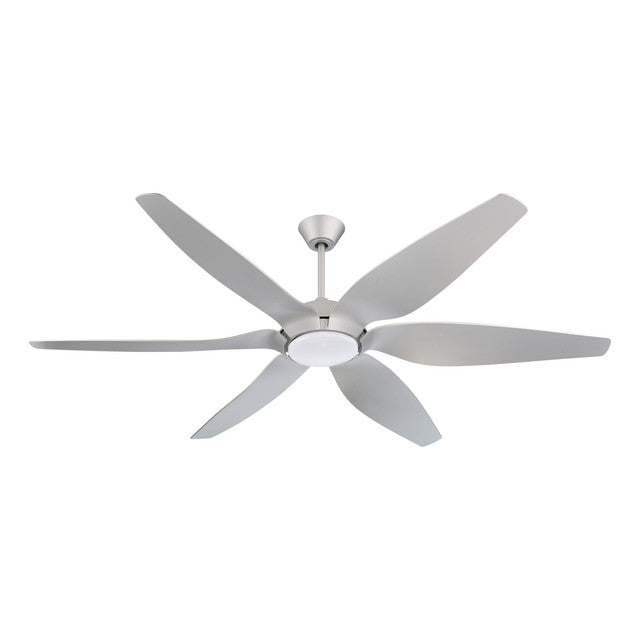 ZOM66TI6 - Zoom 66" 6 Blade Indoor / Outdoor Ceiling Fan with Light Kit - Remote Control - Titanium