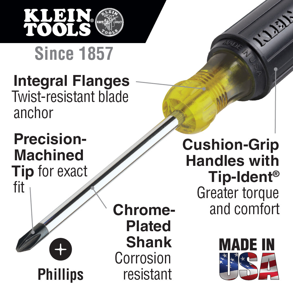 603-4 - 4" Round Shank #2 Phillips Screwdriver