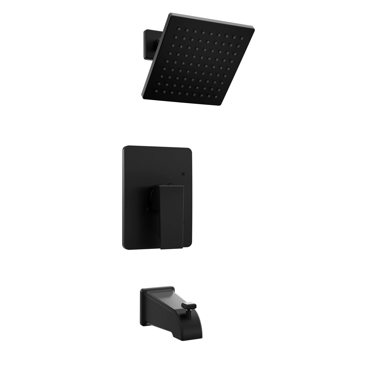 RBCN2-SHS-MB - Rubicon Modern Shower System in Matte Black