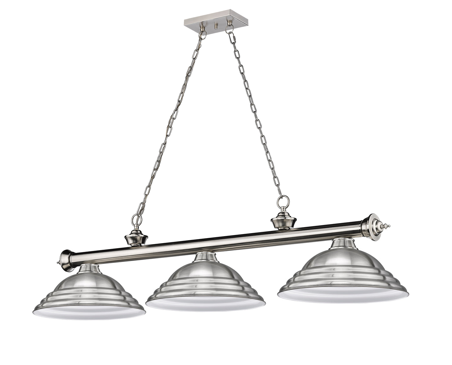 2306-3BN-SBN - Cordon 3 Light 58" Billiard - Brushed Nickel