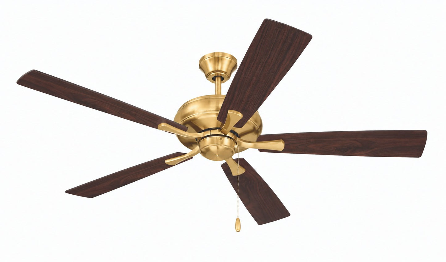 ECF52SB5-BWNFB - Eos 52" 5 Blade Ceiling Fan with Light Kit - Satin Brass