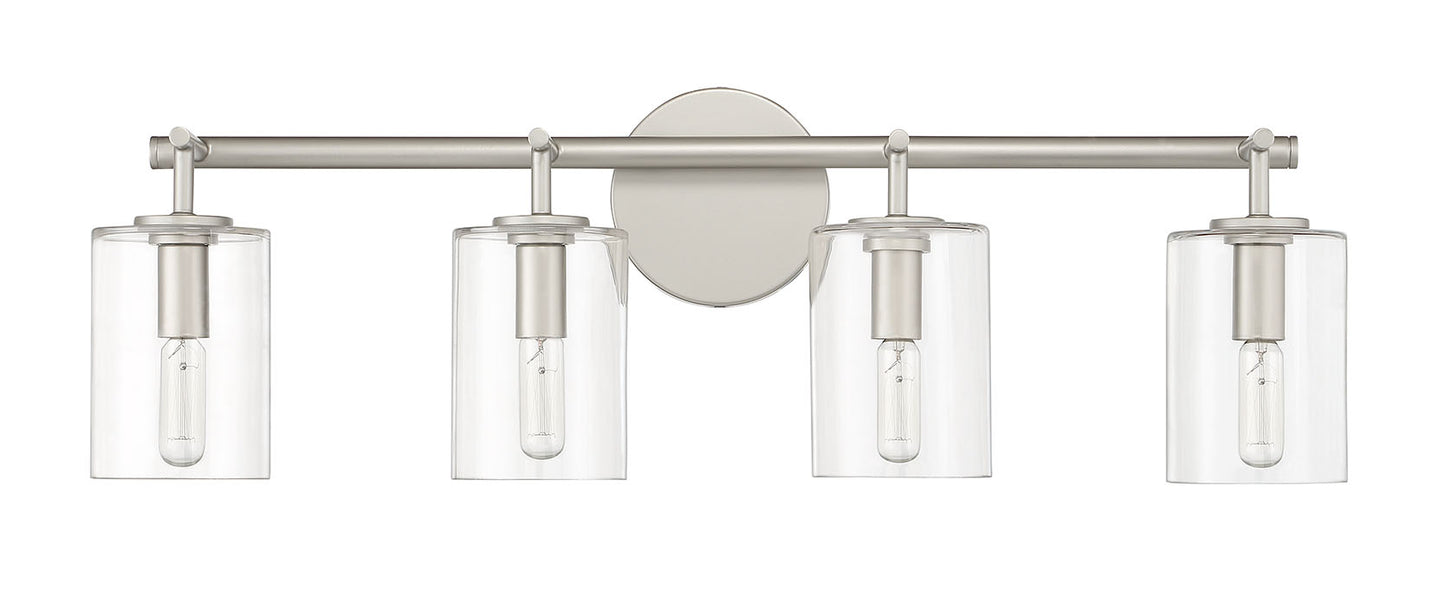 55604-SN - Hailie 4 Light 28" Wide Vanity Light - Satin Nickel