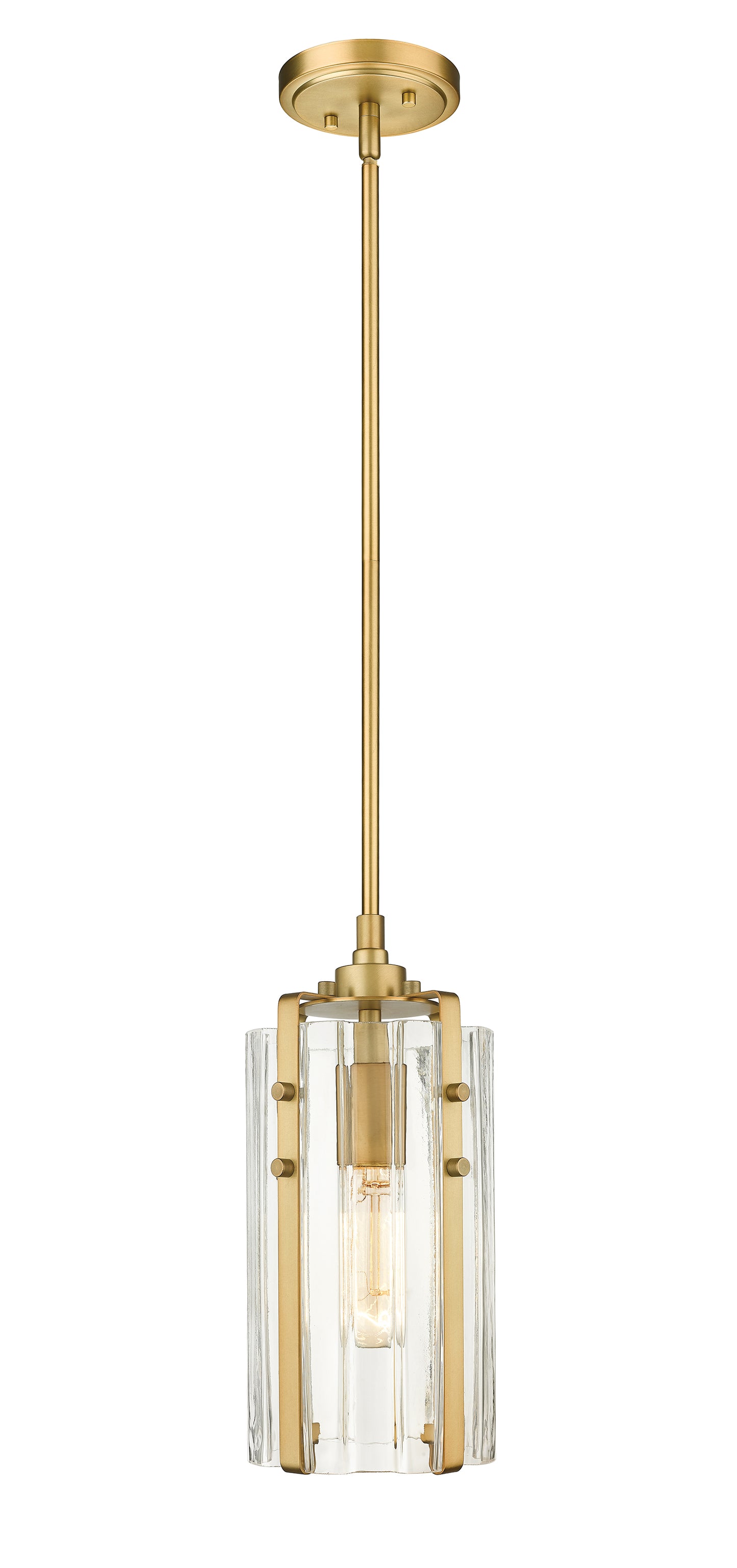3036MP-RB - Alverton 1 Light 6" Pendant - Rubbed Brass