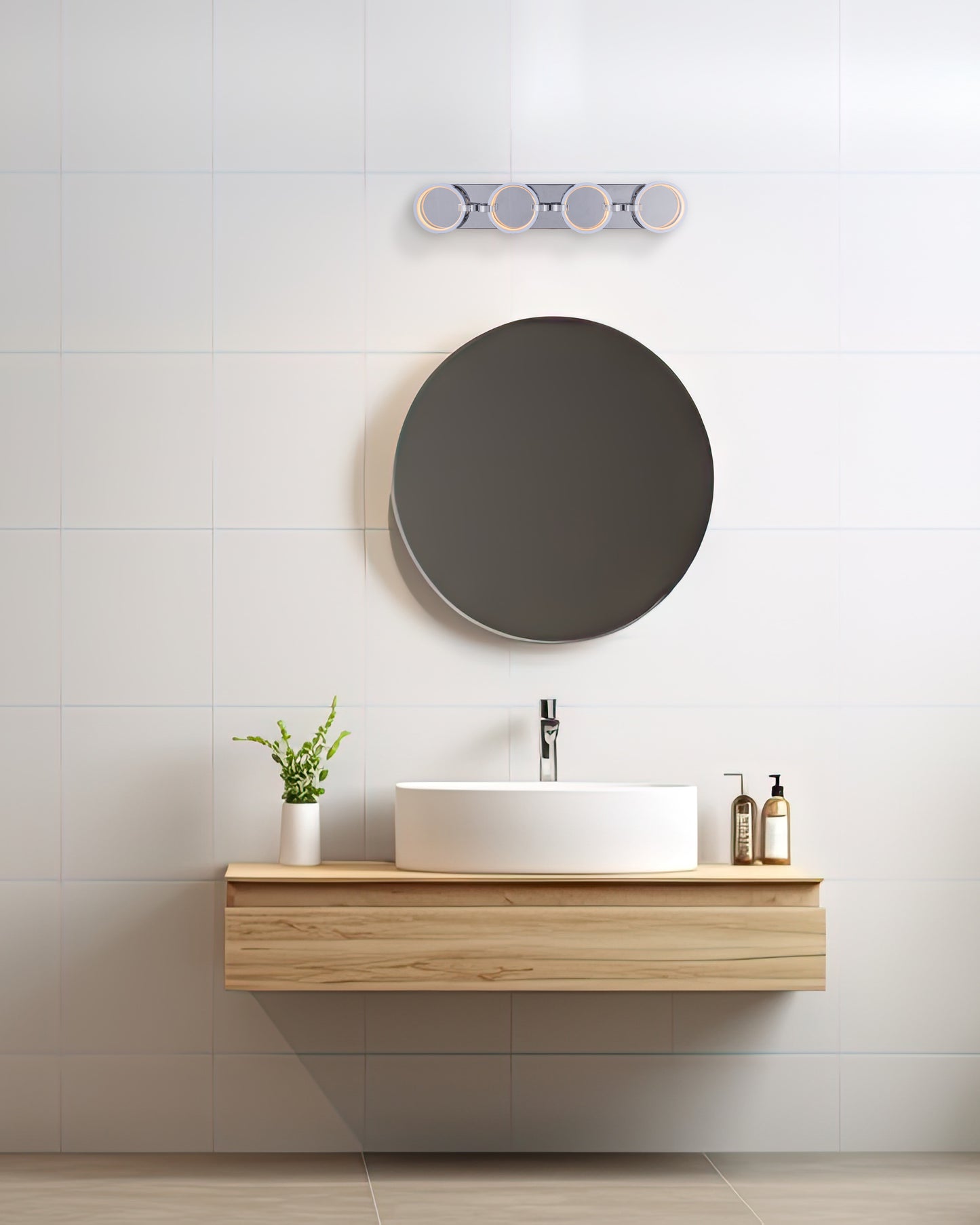 59304-CH-LED - Context 4 Light 33" Wide LED Vanity Light - Chrome