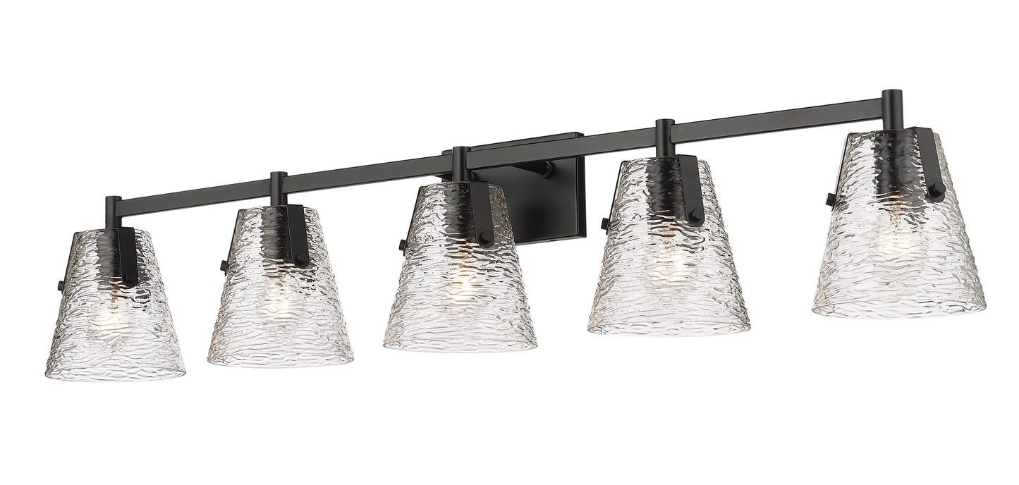 1101-5V-MB - Analia 5 Light 46" Vanity - Matte Black