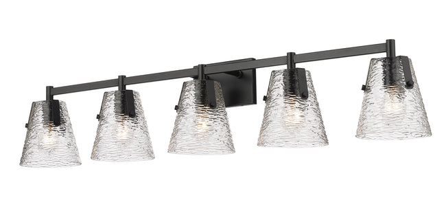 1101-5V-MB - Analia 5 Light 46" Vanity - Matte Black